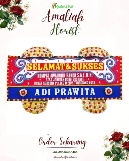 Papan Bunga Ucapan Selamat Montong Gading