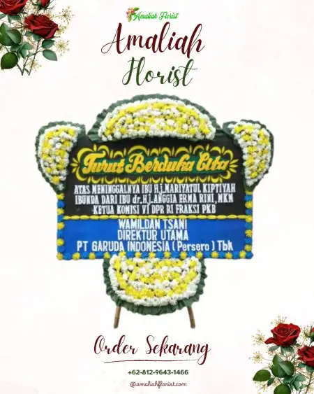 Papan Bunga Duka Montong Gading