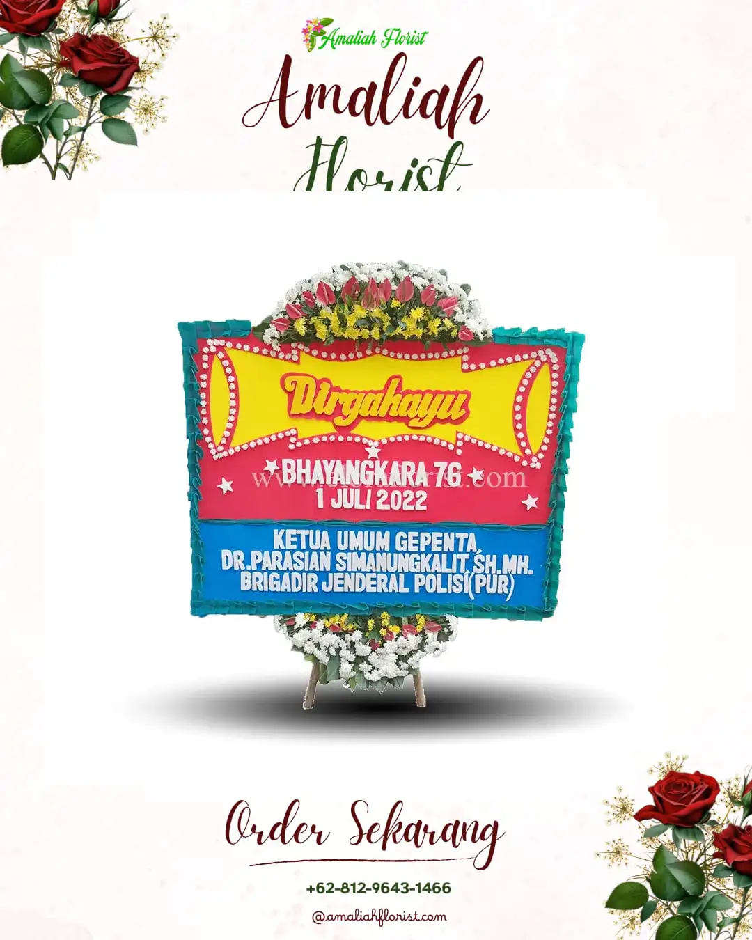 Papan Bunga HUT Ulang Tahun Montong Gading